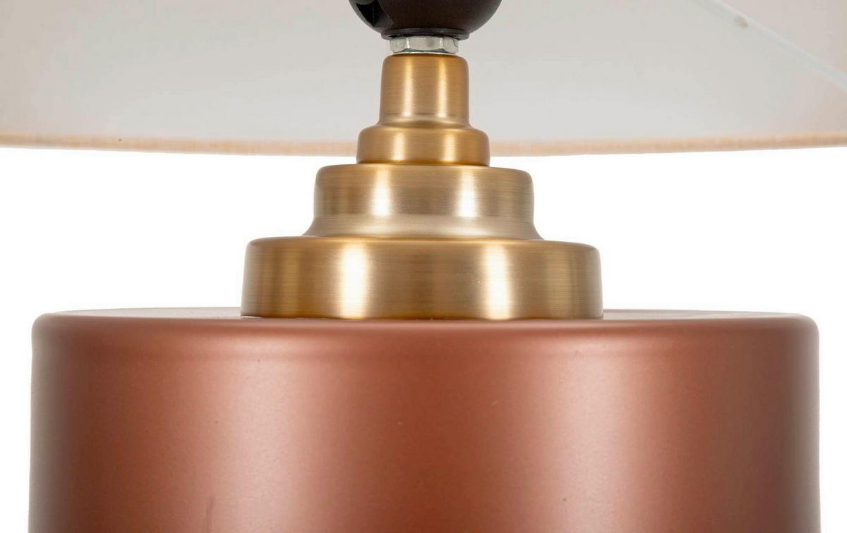 Tischleuchte Rosenthal Braun, Goldfarben B: 40,5 cm - Goldfarben/Braun, Basics, Glas/Textil (40.5/69.5/40.5cm)