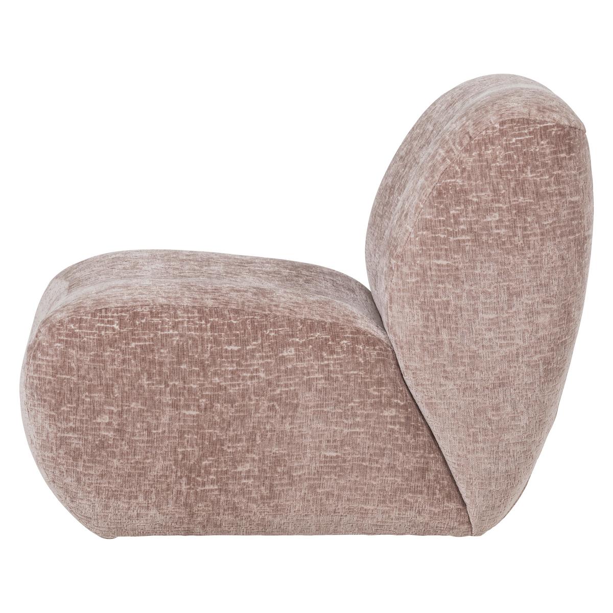 SESSEL Nomu Hellrosa B: 76cm - Hellrosa, MODERN, Textil (76/74/92cm) - Livetastic