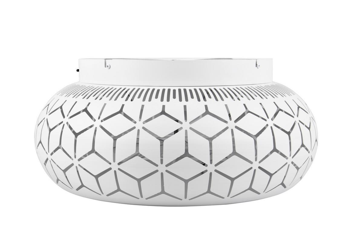 Deckenventilator Bidar Weiß Transparent D:50cm - Transparent/Weiß, LIFESTYLE, Kunststoff/Metall (50/22cm)