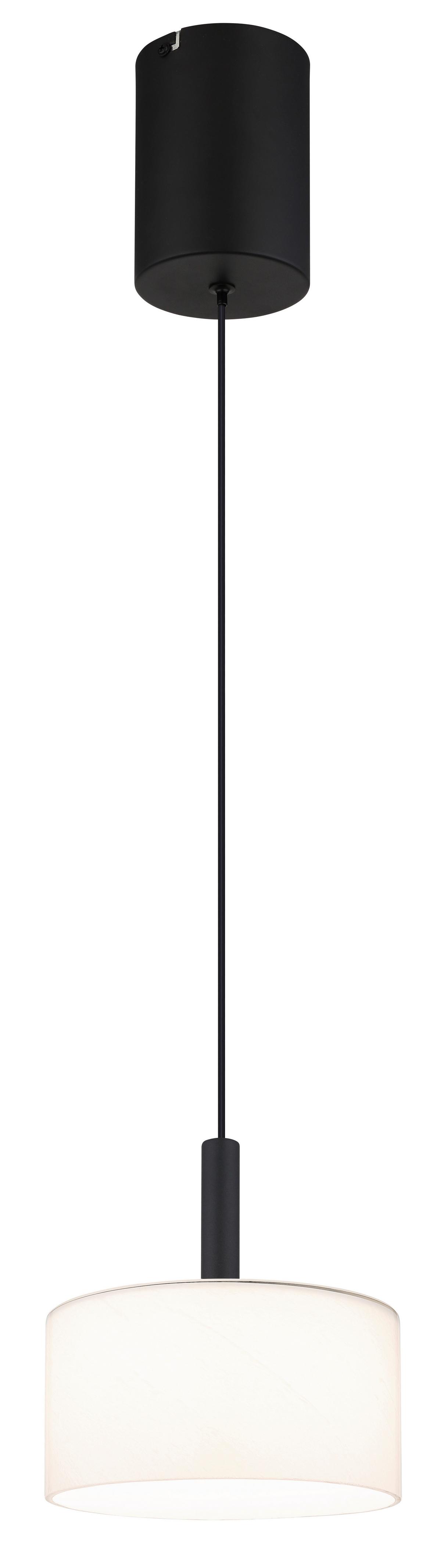 LED-Hängeleuchte Trenton Schwarz Weiß D: 20 cm - Schwarz/Weiß, Design, Glas/Kunststoff (20/150cm) - Globo