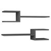 Wandboard Fork Regal - Anthrazit, Design, Holzwerkstoff (75/17/20cm) - Livetastic