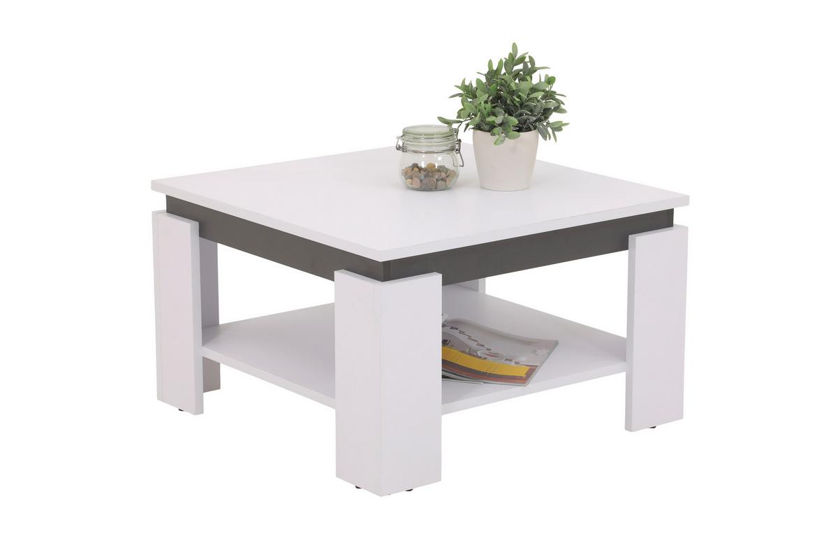 Couchtisch Tim Weiß L: 68 cm - Weiß, Design, Holzwerkstoff (68/68/41cm) - Livetastic