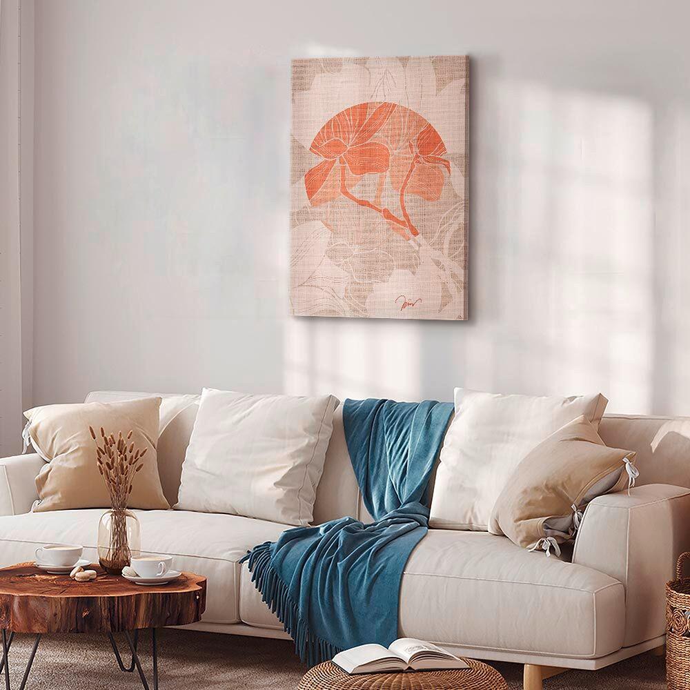 Leinwandbild Magnolia Greige Dunkelorange B: 40 Cm - Greige/Dunkelorange, Basics, Holzwerkstoff/Textil (40/60/1.2cm) - artgeist