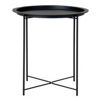 Beistelltisch Bastia Schwarz B: 47cm - Schwarz, Design, Metall (47/47/50cm) - MID.YOU