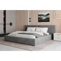 POLSTERBETT Jasmine Anthrazit 160x200cm - Anthrazit/Schwarz, MODERN, Holz/Metall (160/200cm) - MID.YOU