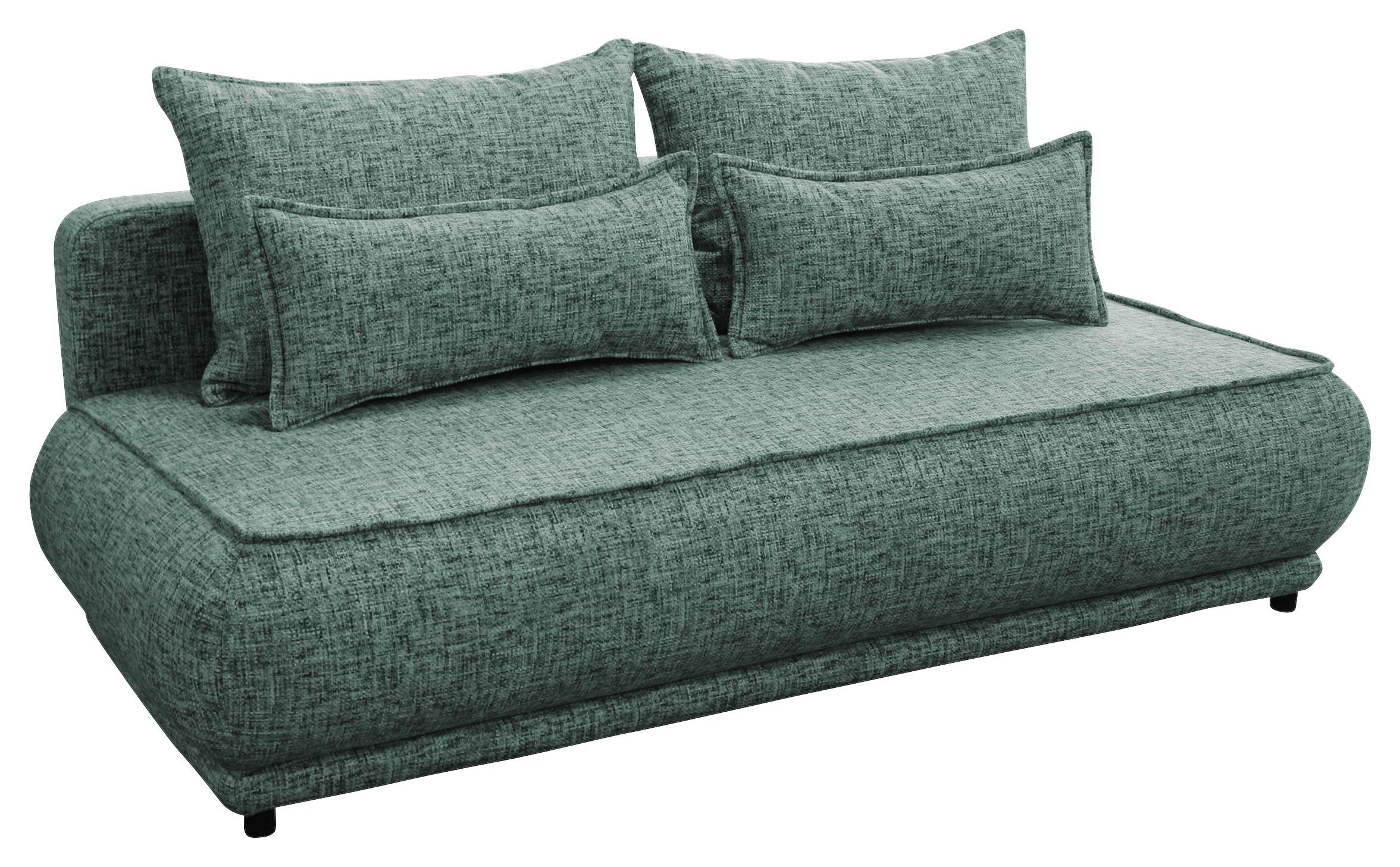 Schlafsofa Paros Grün B: 214 cm - Beige/Schwarz, Design, Textil (214/96/105cm) - MID.YOU
