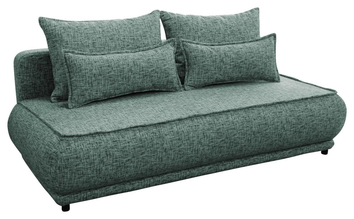 Schlafsofa Paros Grün B: 214 cm - Beige/Schwarz, Design, Textil (214/96/105cm) - MID.YOU