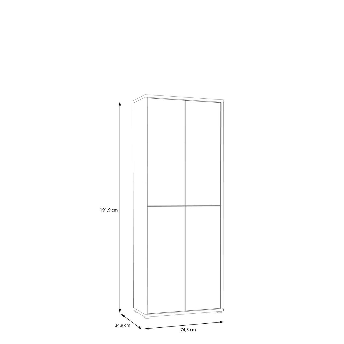 Skříň na boty, pastelově zelená/dub artisan - šedá/šalvějově zelená, Moderní, kompozitní dřevo/plast (74,5/191,9/34,9cm)