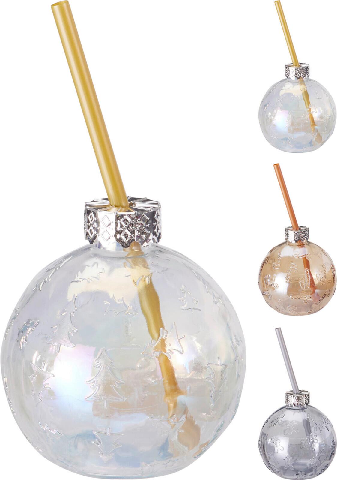 TRINKGLAS ELINA - Transparent/Grau, Basics, Glas (9,7/10,5/9,7cm)