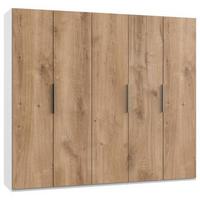 Drehtürenschrank B: 250 Cm Level, Weiß/eiche Dekor - Eichefarben/Weiß, MODERN, Holzwerkstoff (250/216/58cm) - MID.YOU
