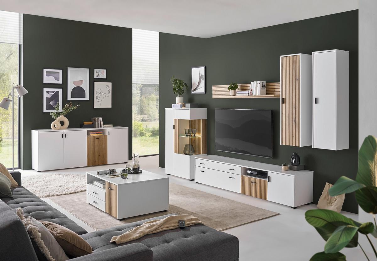 Hängeelement Hudson Weiß B: 33 cm - Weiß, Design, Holzwerkstoff (33/120/30cm) - MID.YOU