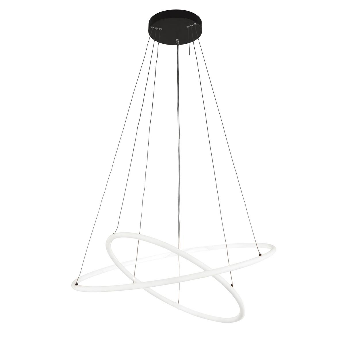 LED-Pendelleuchte 40176-2bk - Schwarz/Weiß, Design, Kunststoff/Metall (59/120cm)
