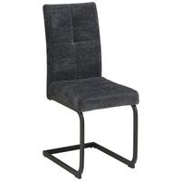 Schwingstuhl Magnus Dunkelgrau B: 39 cm - Dunkelgrau/Schwarz, LIFESTYLE, Textil/Metall (39/98/43cm) - MID.YOU