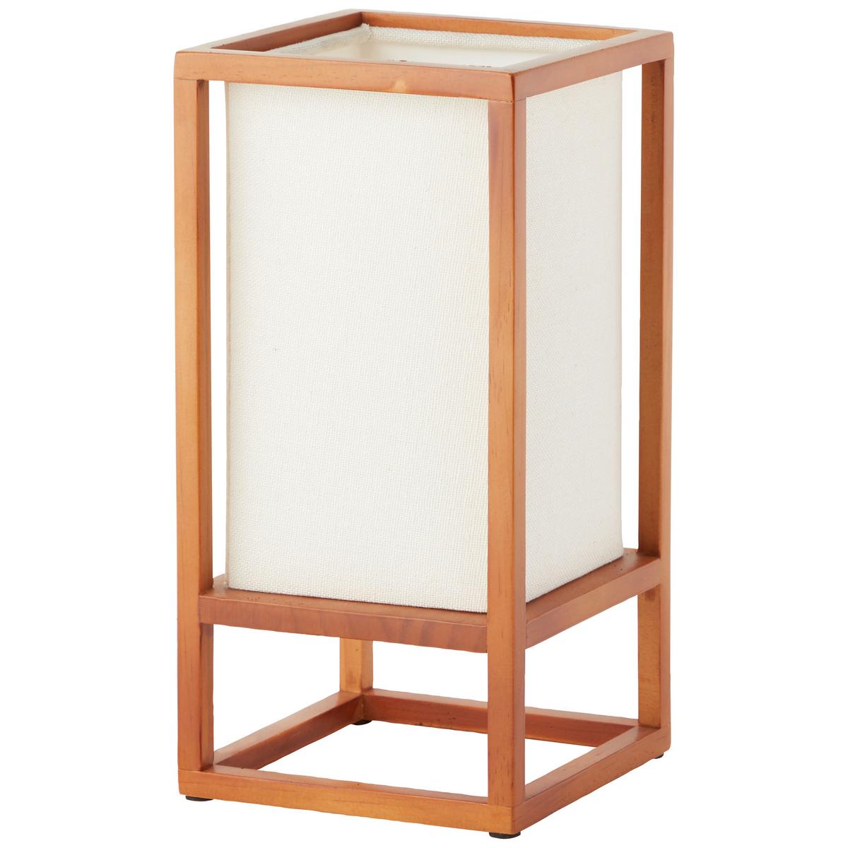 Tischlampe Seaside Weiß/ Naturfarben mit Schnurschalter - Naturfarben/Weiß, Natur, Holz/Textil (25/12,5/12,5cm) - Brilliant