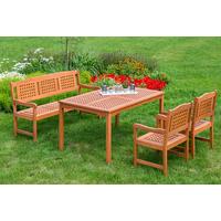Gartensessel Lima Echtholz Eukalyptusholz - Naturfarben, Basics, Holz (58/90/58cm) - Gardenson