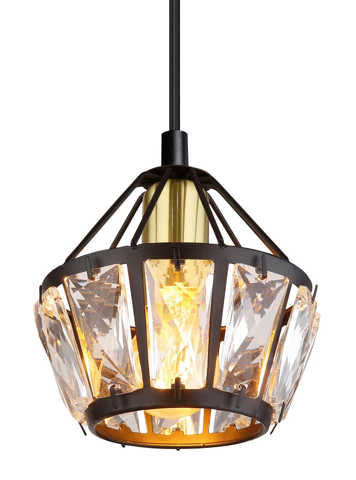 Hängeleuchte 54359h - Klar/Messingfarben, KONVENTIONELL, Glas/Kunststoff (12,5/150cm) - Globo