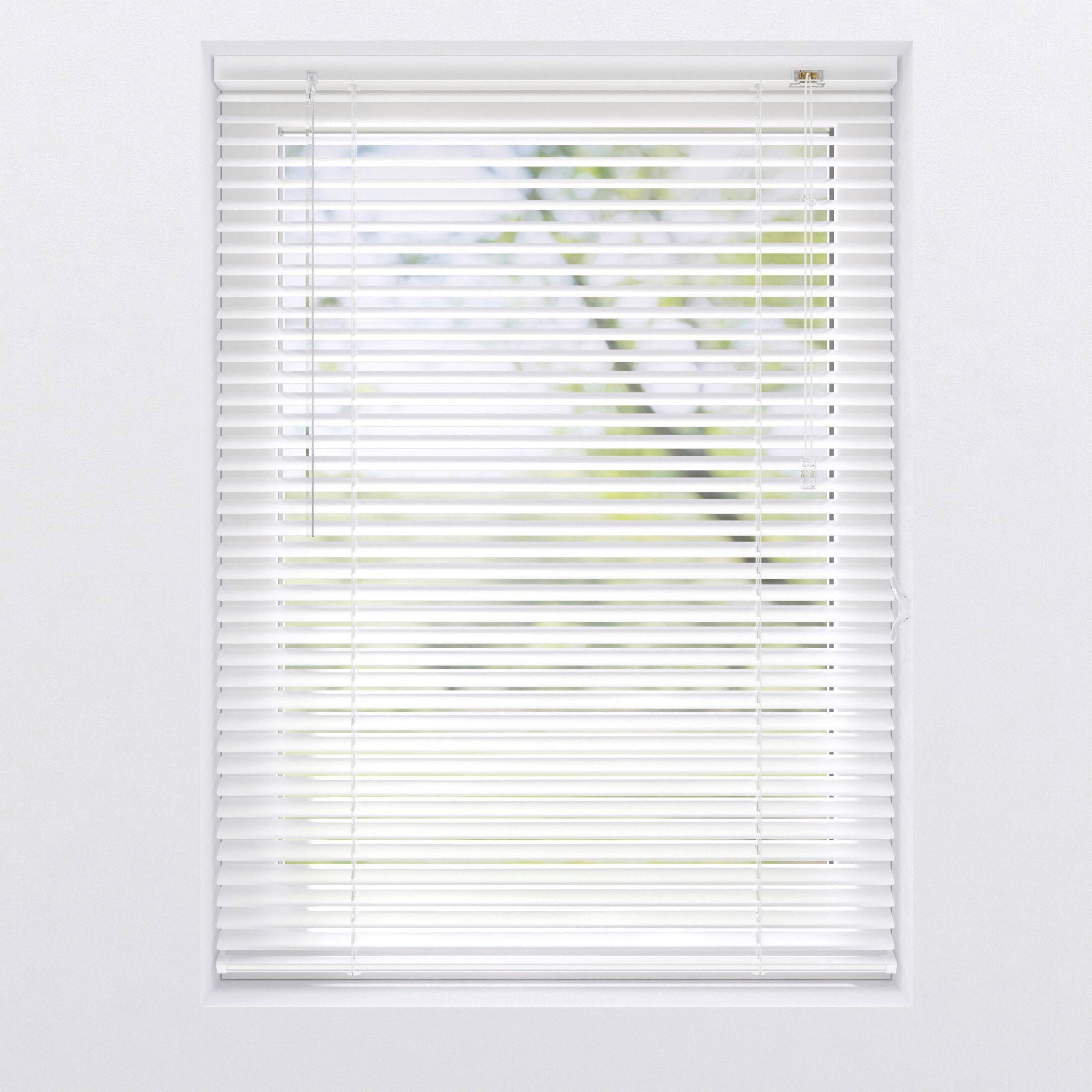 Jalousie 140x175 cm Aluminium Weiß bohren/Klemmen Schnurzug