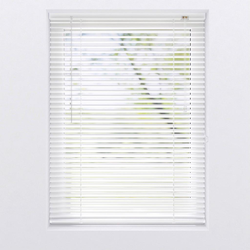 Jalousie 170x175 cm Aluminium Weiß bohren/Klemmen Schnurzug