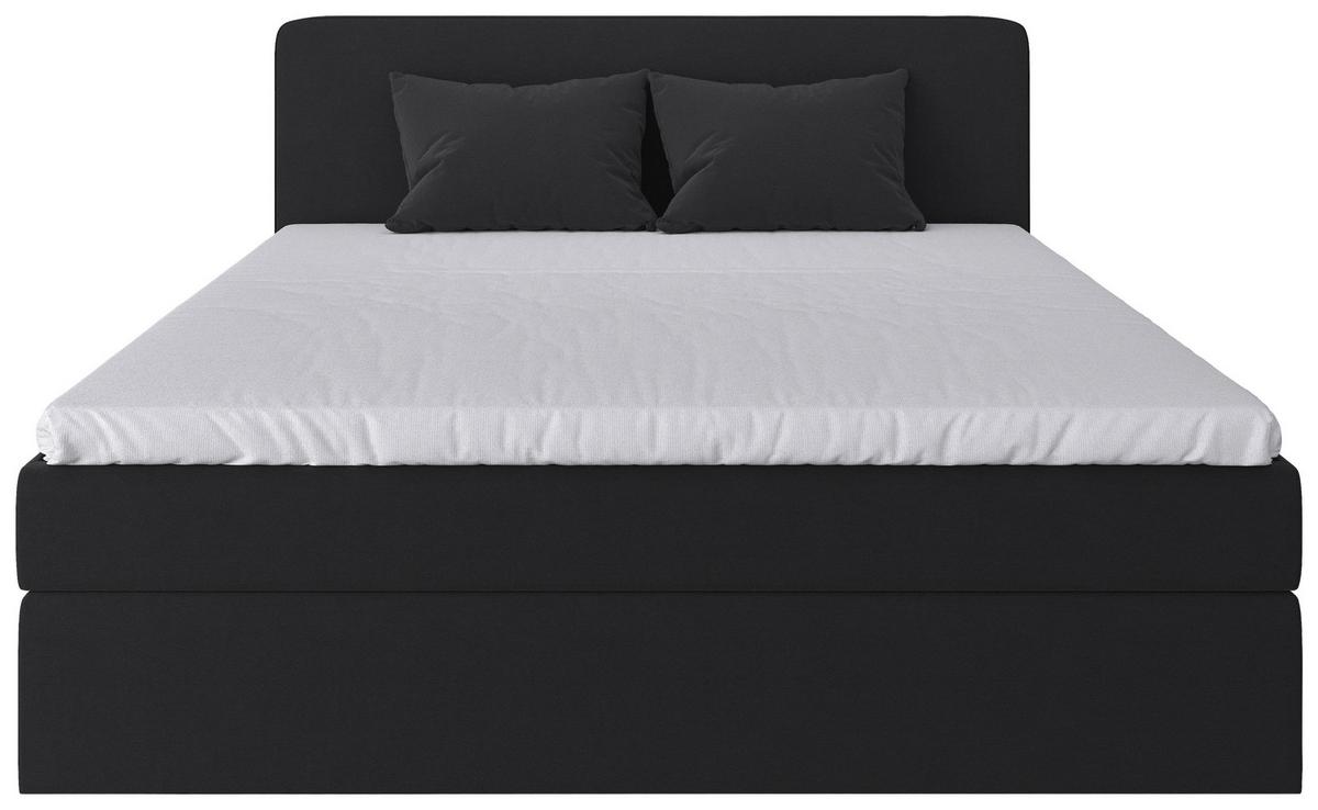 Boxbett mit Topper 180x200 Jubi - Anthrazit/Schwarz, KONVENTIONELL, Holz/Textil (180/200/57cm)