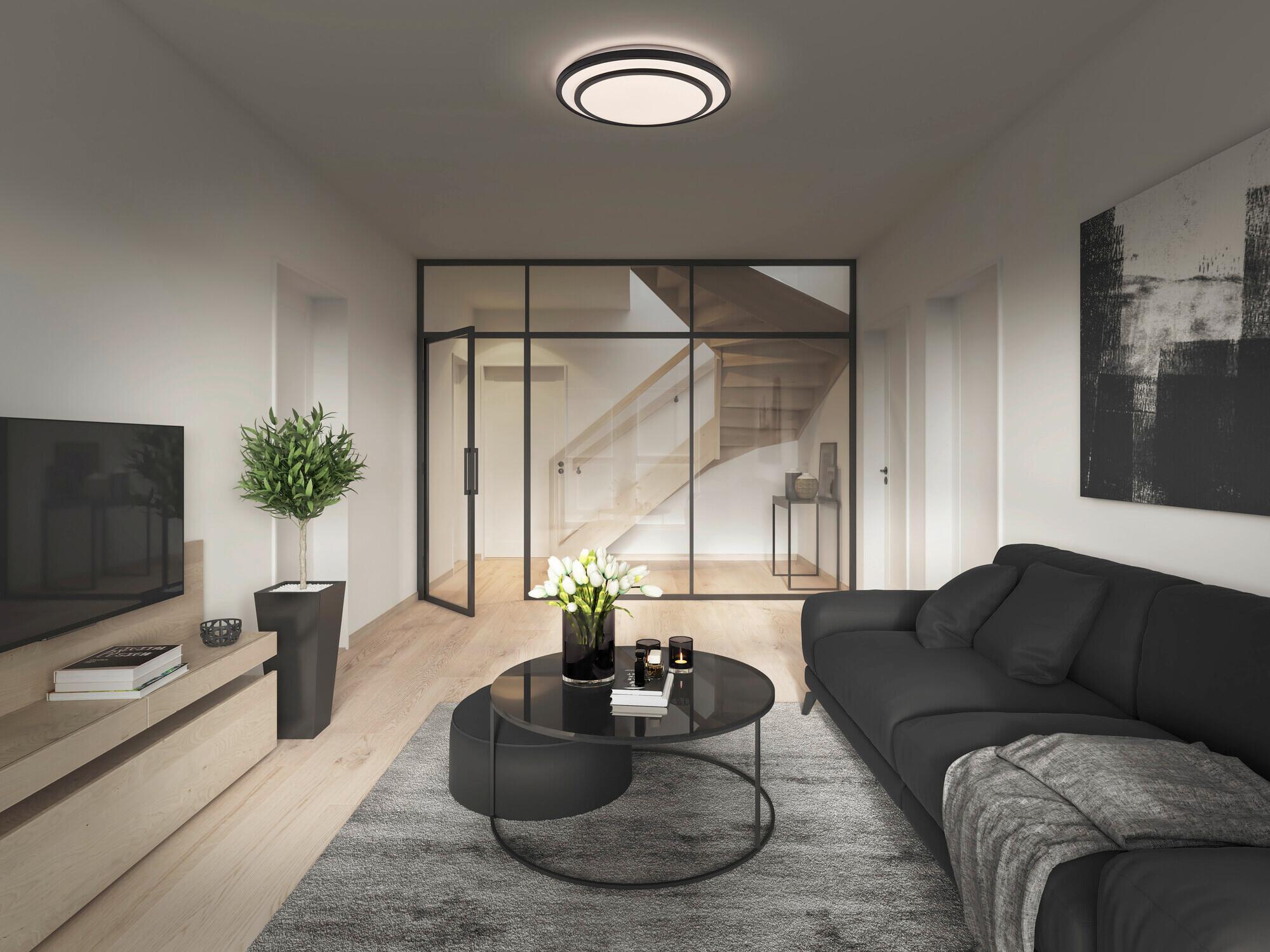 LED-Deckenleuchte, 16w Orbis Berlin 300mm 16w 830 Bk - Schwarz/Weiß, Basics, Kunststoff/Metall (29,3/6,5cm) - Ledvance