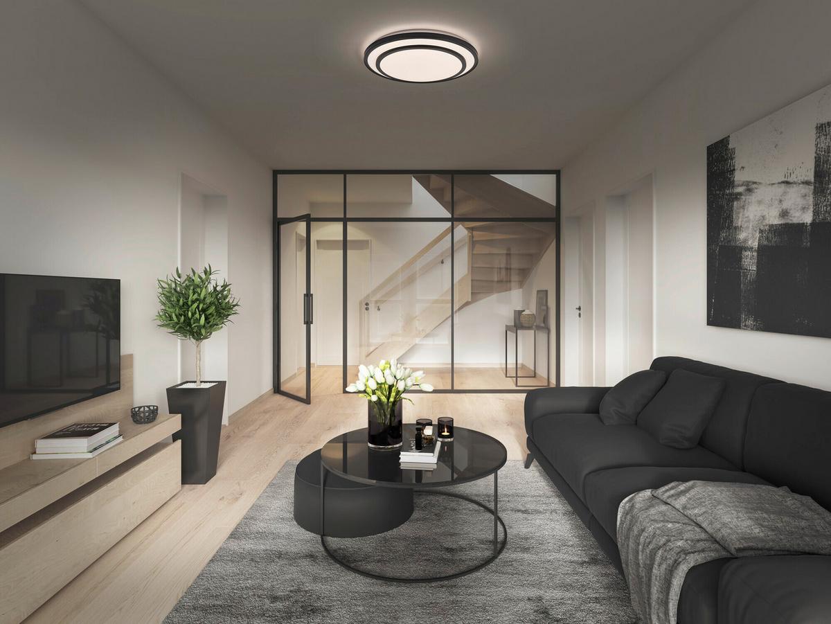 LED-Deckenleuchte, 16w Orbis Berlin 300mm 16w 830 Bk - Schwarz/Weiß, Basics, Kunststoff/Metall (29,3/6,5cm) - Ledvance