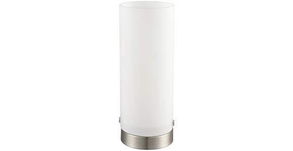 Led Tischlampe Simone Dimmbar Silber/weiß Mit Touchdimmer - Silberfarben/Weiß, ROMANTIK / LANDHAUS, Glas/Metall (8/21cm) - James Wood
