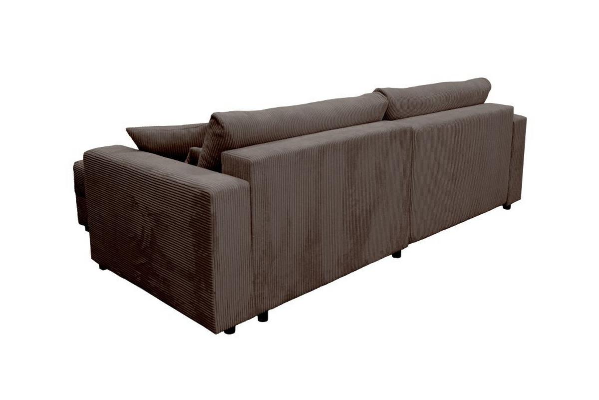 Rohová sedačka ALEX, obojstranná, tm.sivý menčester - čierna/tmavosivá, Modern, textil (265/170cm)
