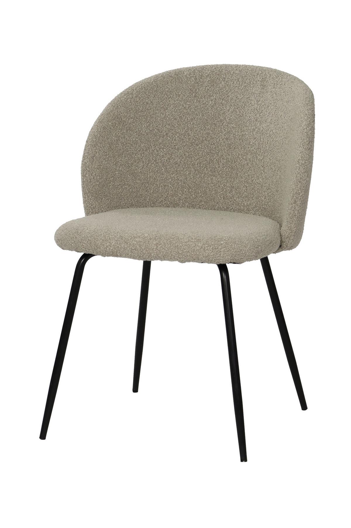 STUHL-SET Schwarz/Taupe 2-teilig - Taupe/Schwarz, MODERN, Textil/Metall (60/78/48cm) - MID.YOU