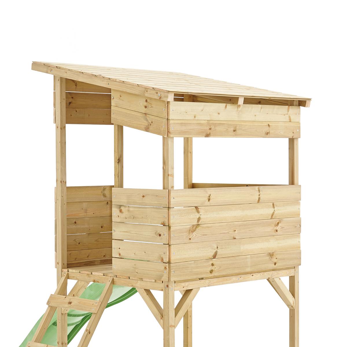 Spielhaus Wildnis Fichte, L/b/h: 241x167x205cm - Fichtefarben, KONVENTIONELL, Holz (241/167/205cm)