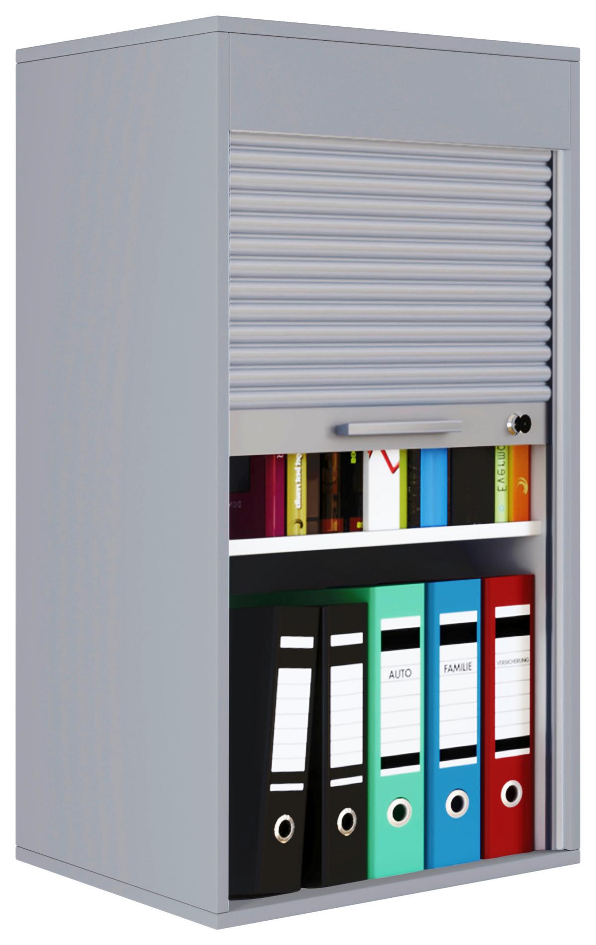 Aktenschrank Aktos L Grau Abschließbar - Grau, MODERN, Holzwerkstoff/Kunststoff (50/93/40cm) - MID.YOU