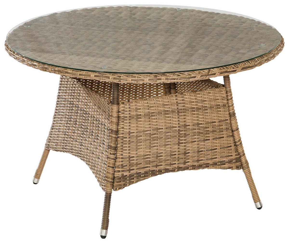 Gartenset Riviera - Naturfarben/Grau, MODERN, Kunststoff/Textil - Gardenson