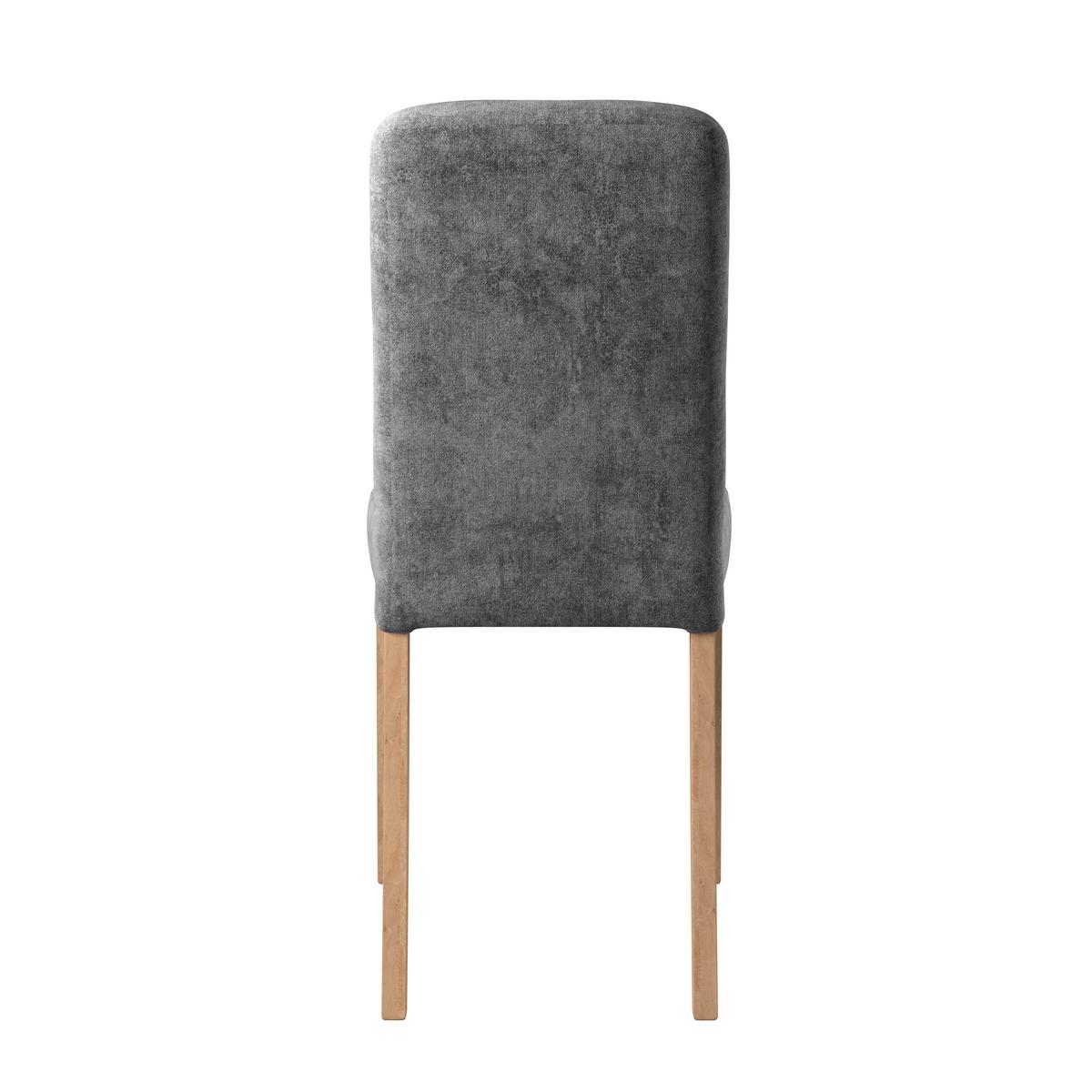 Vierfußstuhl Emma Ii Webstoff Schwarz, B: 43 Cm - Eichefarben/Schwarz, KONVENTIONELL, Holz/Textil (43/91/58cm)