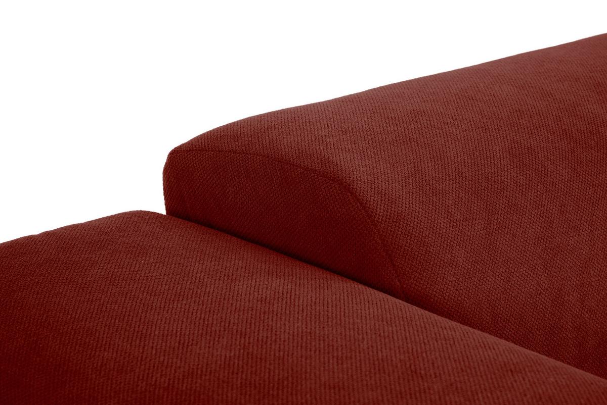 3-Sitzer-Sofa Manne Rostfarben B: 266 cm - Rostfarben/Schwarz, Design, Textil (266/76/116cm) - MID.YOU