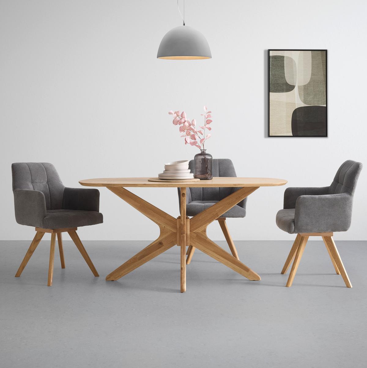 Jídelní stůl Jefferson dub masiv 160cm - divoký dub, Moderní, dřevo (160/75/90cm) - Premium Living