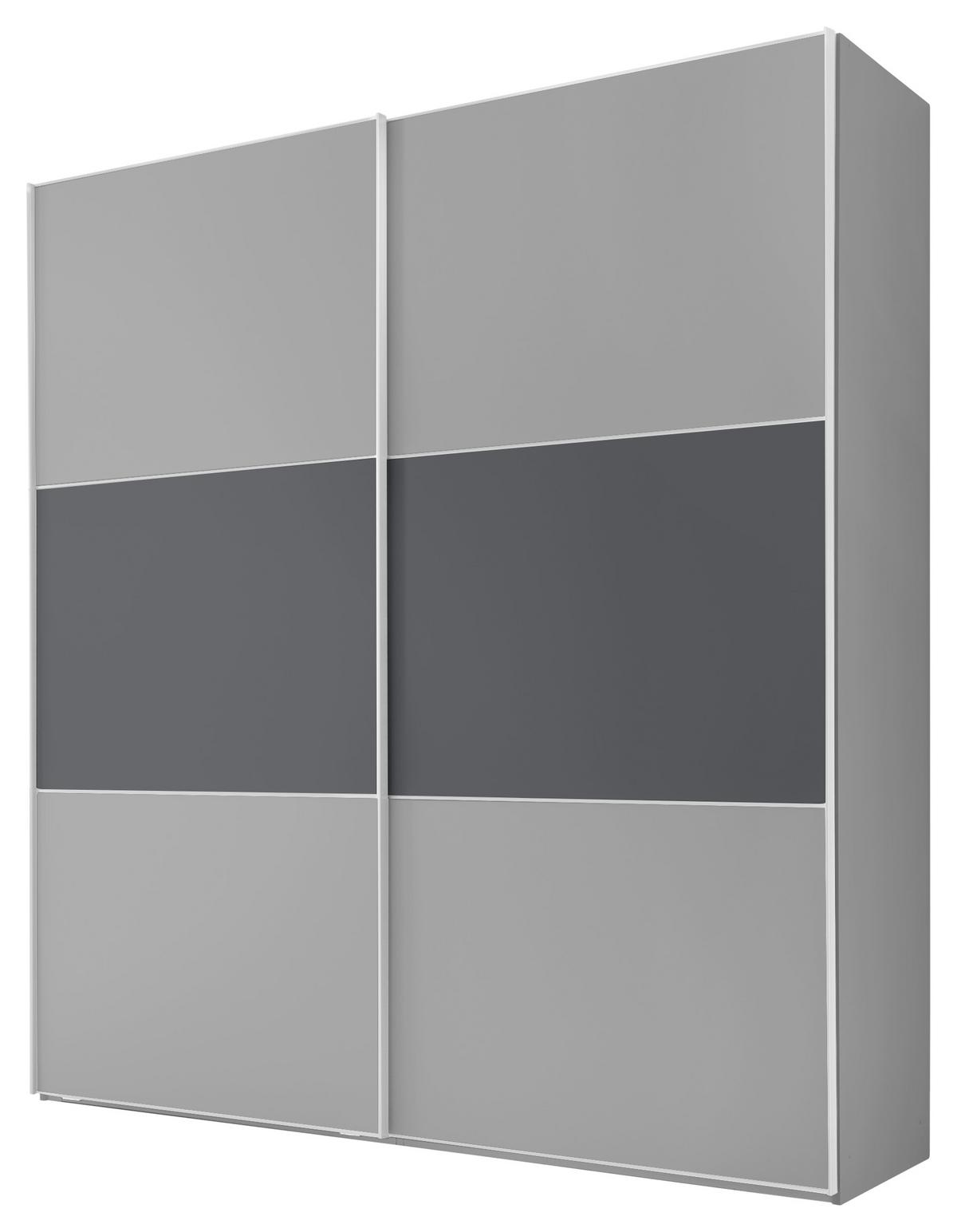 Schwebetürenschrank 188cm Includo Grau/anthrazit - Dunkelgrau/Anthrazit, MODERN, Holzwerkstoff (188/222/68cm) - MID.YOU
