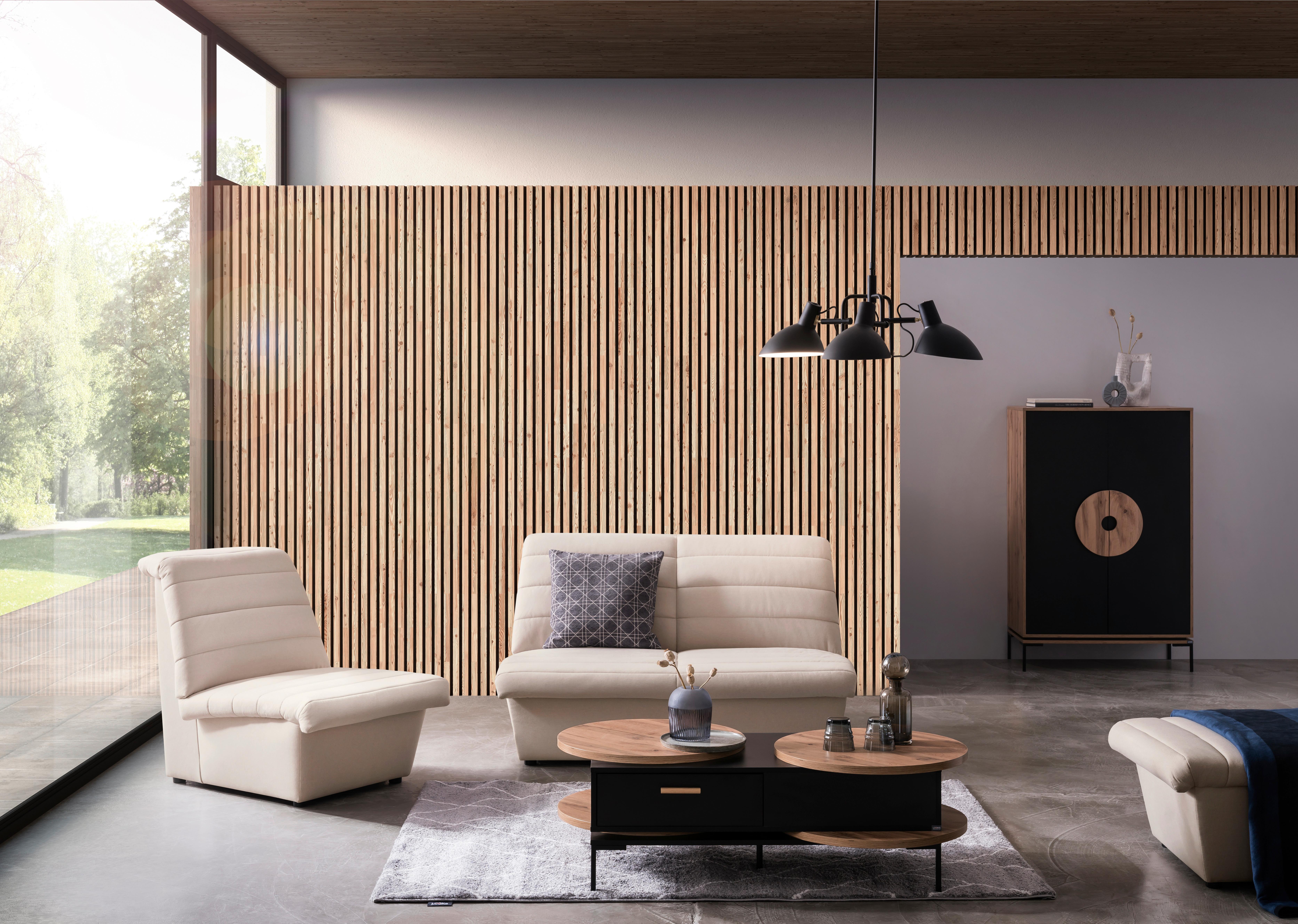 Sessel Looks Viii - Ecru/Schwarz, Design, Textil (72/92/103cm) - LOOKS by W.Joop