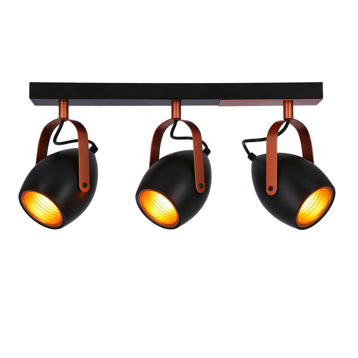 DECKENSTRAHLER 93-82589 - Schwarz, Design, Metall (46/25/13cm)