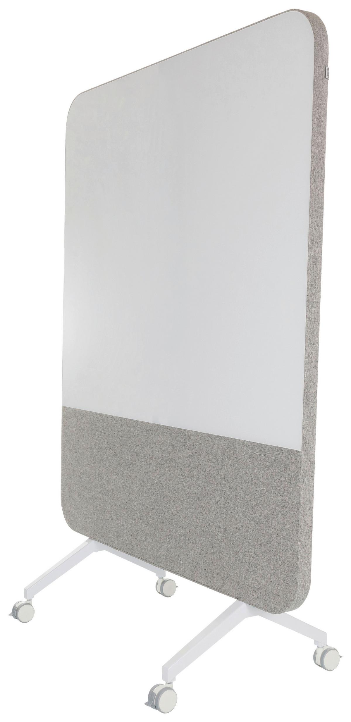 Akustikwand Mit Whiteboard Vision Board - Grau, Basics, Glas/Kunststoff (120/164/60cm) - MID.YOU