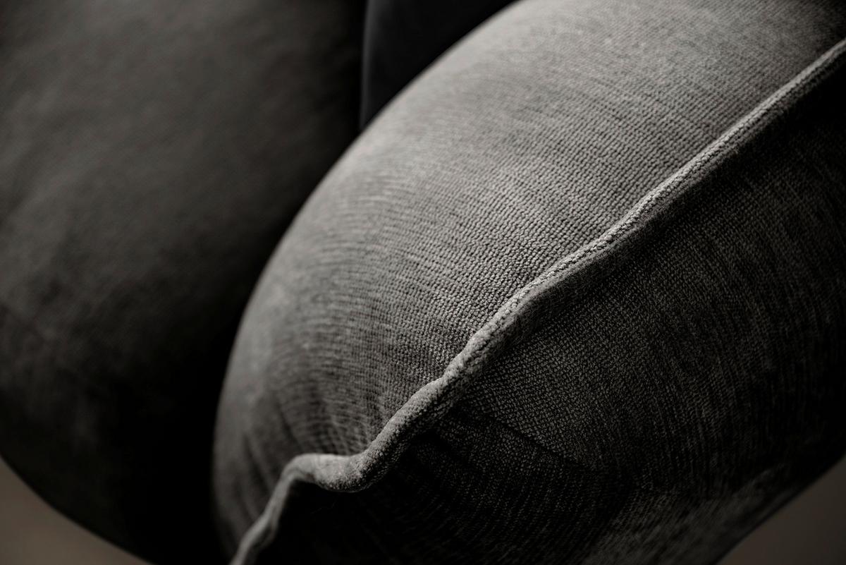 Ecksofa Fluffy Anthrazit S: 184x269 Cm - Anthrazit/Schwarz, MODERN, Textil (184/269cm) - Trendmanufaktur