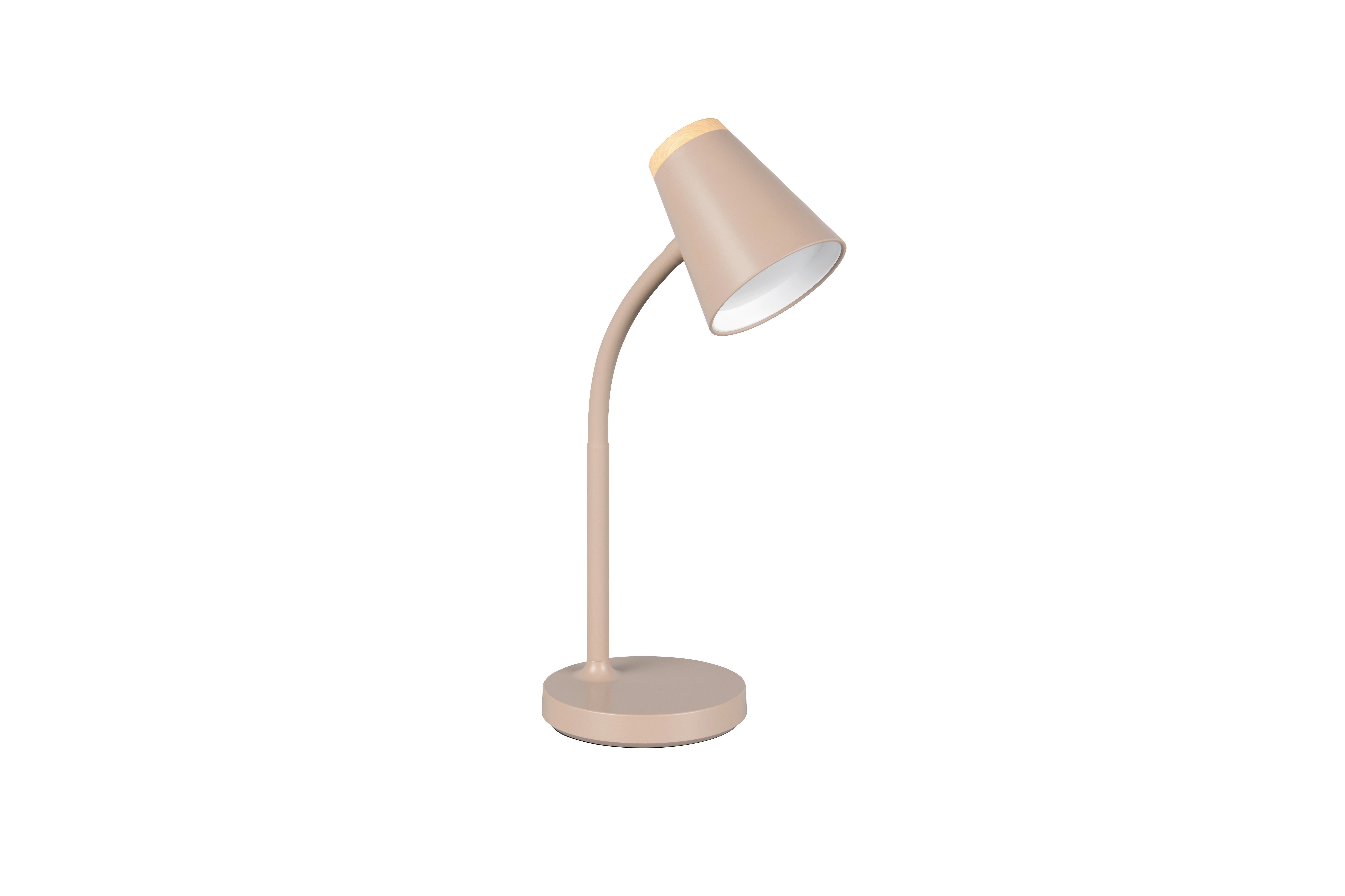 LED-Tischleuchte Pongo Braun Beige B: 13 cm - Beige/Braun, Basics, Kunststoff/Metall (36/13/23cm)