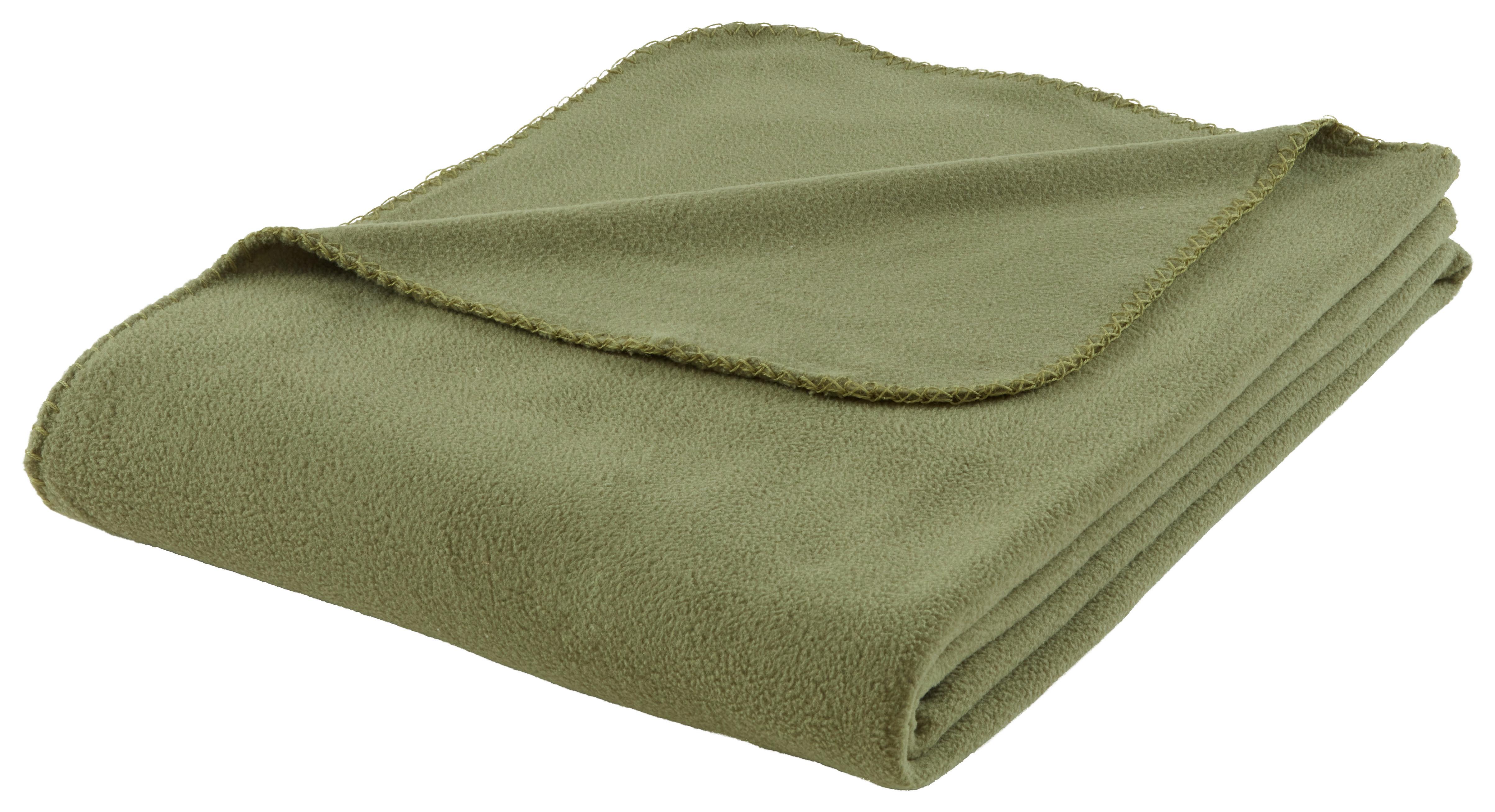 Fleecová Deka Felix, 150/200cm, Zelená - zelená, Konvenční, textil (150/200cm) - Modern Living