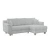 Ecksofa mit Schlaffunktion Alex Hellgrau - Hellgrau/Naturfarben, MODERN, Textil (246/156cm)