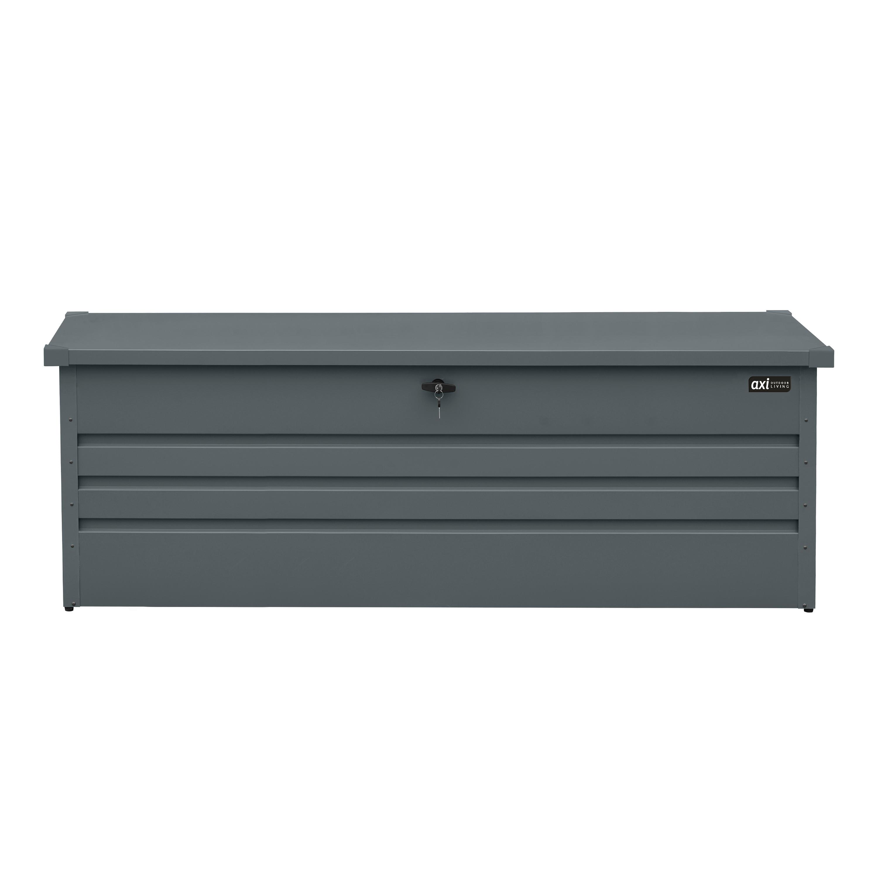 Kissenbox Metall Grau - Anthrazit, Basics, Metall (185/82/75cm) - Ambia Garden