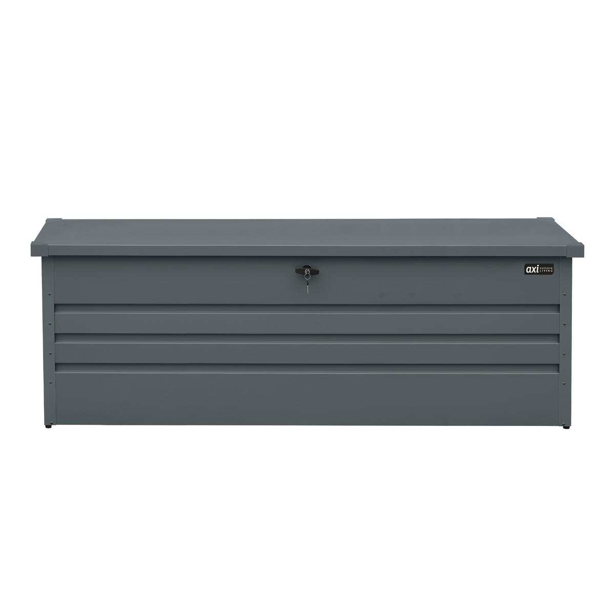 Kissenbox Metall Grau - Anthrazit, Basics, Metall (185/82/75cm) - Ambia Garden