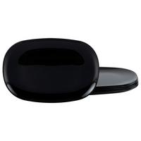 BURGERTELLER Italien Party Schwarz - Schwarz, Basics, Glas - Creatable