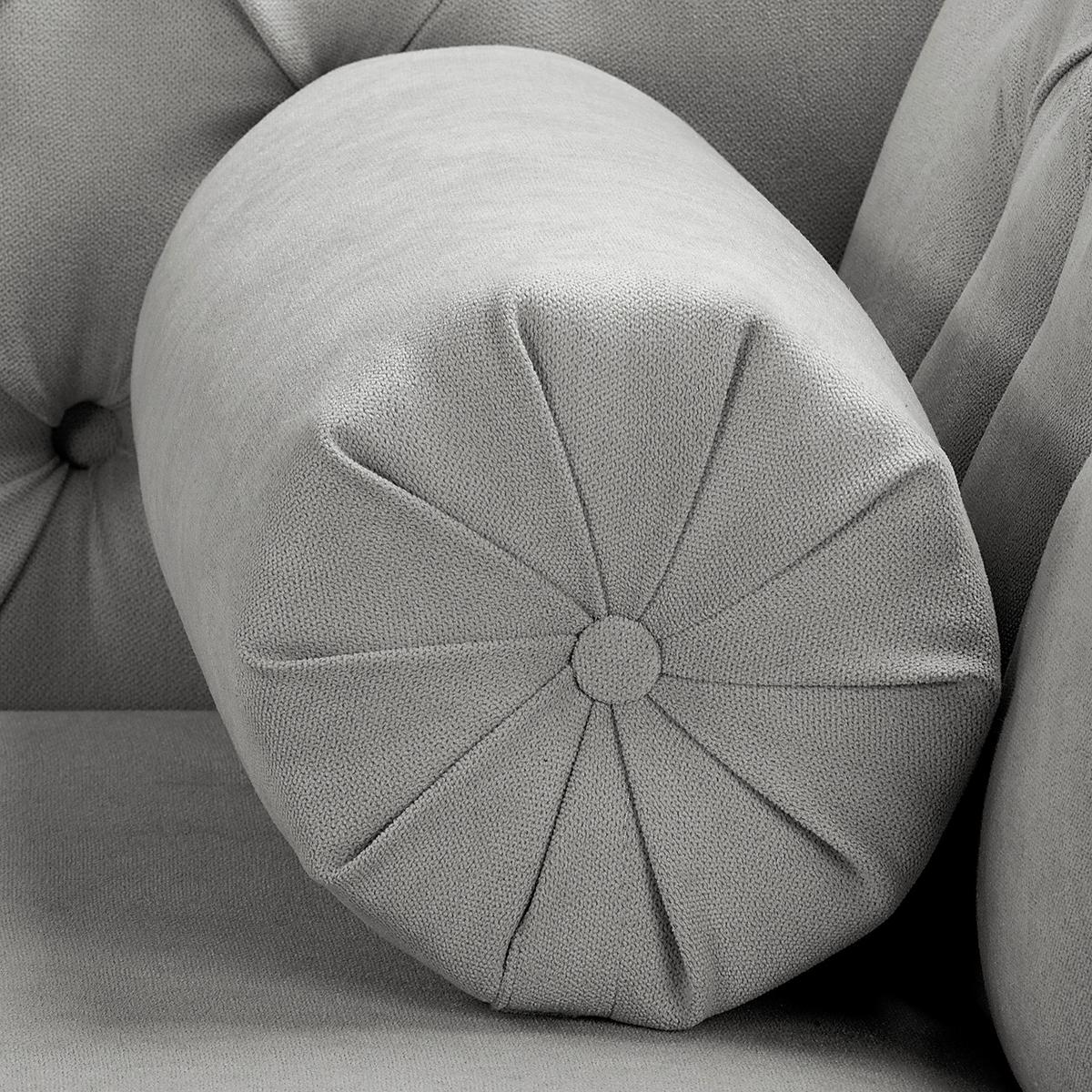 Récamiere Pako Grau B: 185cm - Braun/Grau, Design, Textil (185/93/75cm) - Livetastic