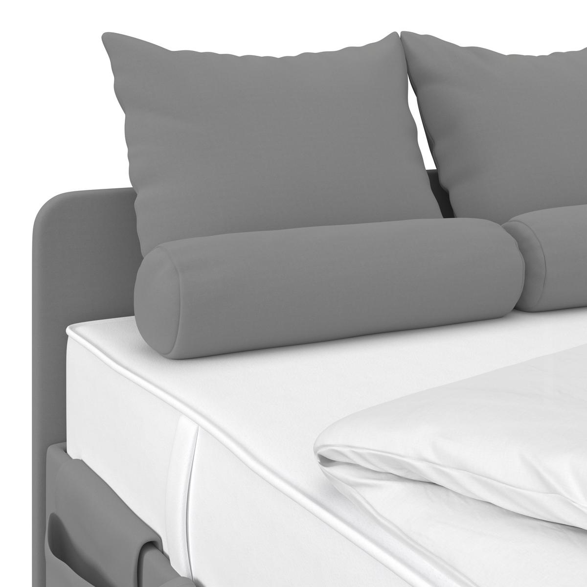 Kárpitozott Ágy Remi 140/200cm - antracit, Modern, textil/fa (140/200cm)
