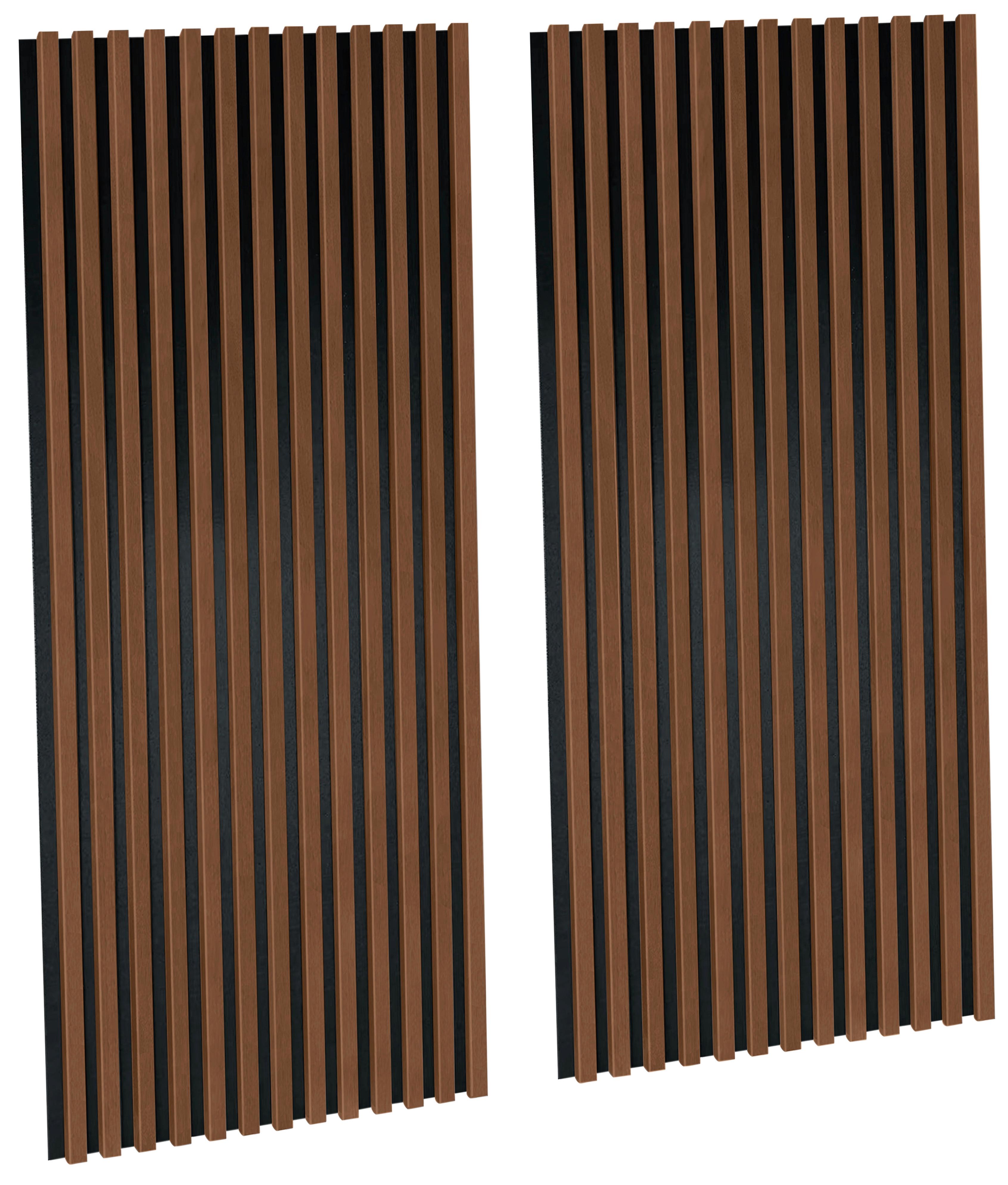 Akustikpaneel Josef - Walnussfarben, MODERN, Holzwerkstoff/Kunststoff (90/60/2cm)