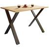 Esstisch Xona Schwarz/Eiche Dekor L: 110 cm - Honigeiche/Schwarz, Basics, Holzwerkstoff/Metall (110/50/76cm) - MID.YOU