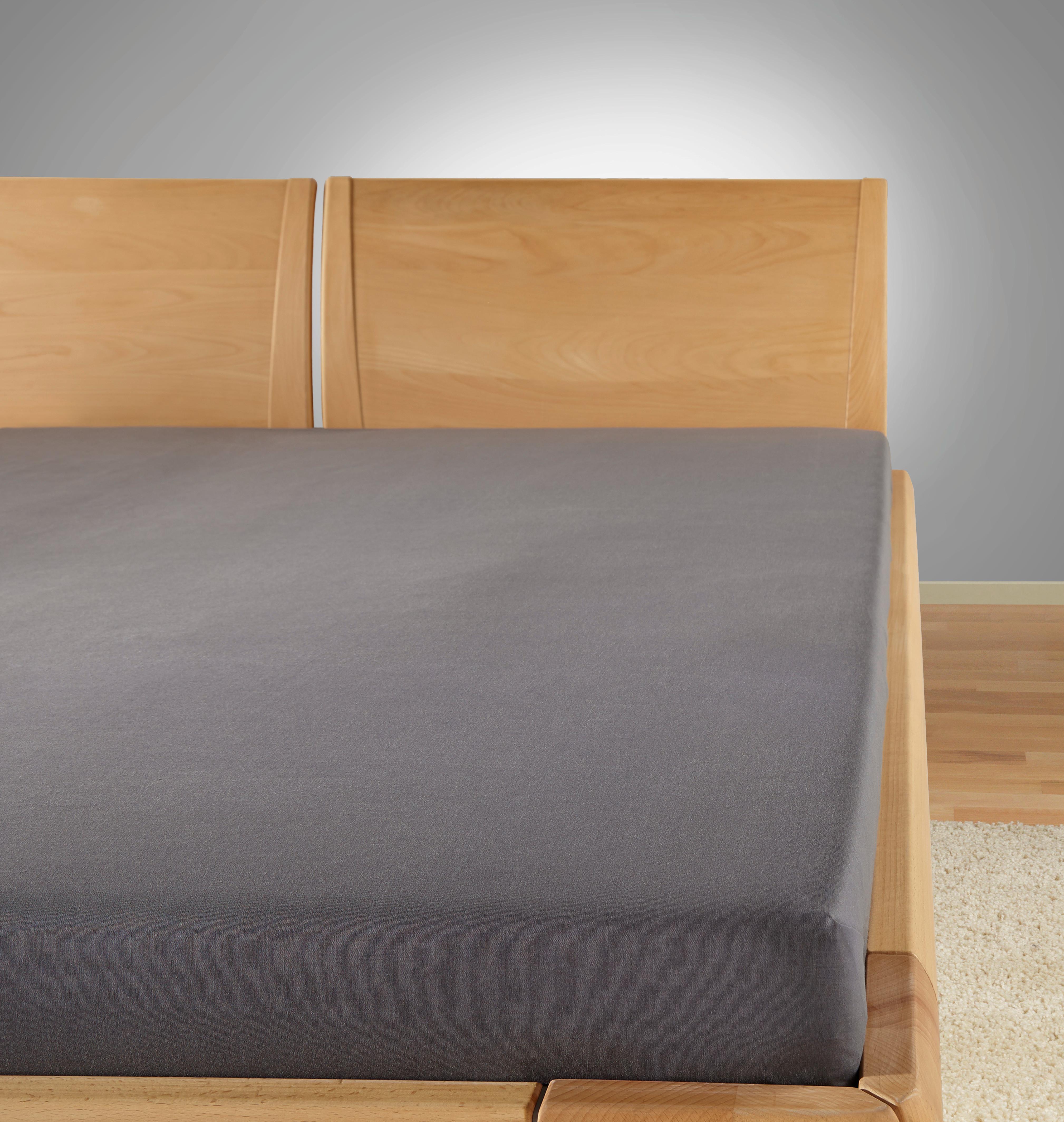 Betttuch Jena - Grau, KONVENTIONELL, Textil (150/250cm) - Ondega